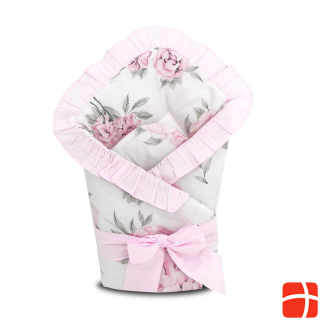 BabyNest Envelope Blanket Peonies Pink