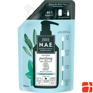 N.A.E. Naturale Antica Erboristeria Equilibrio Shampoo Purifying Pouch, COSMOS Organic Certified & V