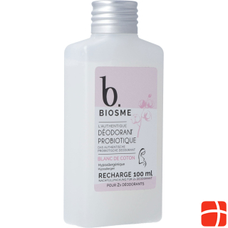 Biosme Deodorant probiotic blanc de coton refill liq