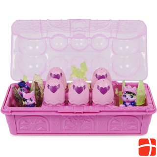 Hatchimals Rainbowcation egg carton with wolf family, playset with 10 CollEGGtibles figures and 2 Zu