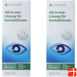 Livsane All-in-one-Lösung für Kontaktlinsen (2x)