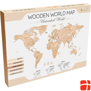 Eco Wood Art Wood Art Wall Puzzle - World Map M