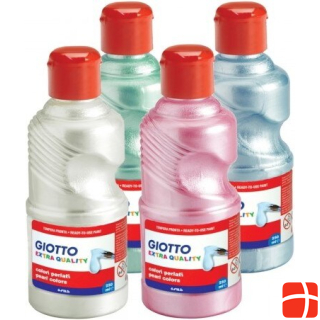 Giotto Gouache mother-of-pearl assortment 4 bottles 250 ml (white, magenta, light green, cyan), F40012