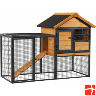 PawHut Rabbit hutch with exercise area