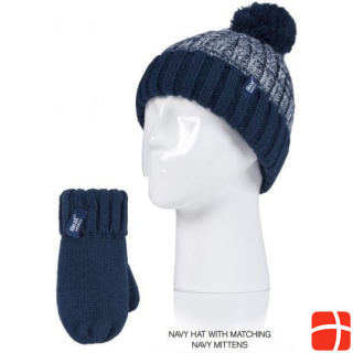 Heat Holders Boy's Hat with Pompom and F 