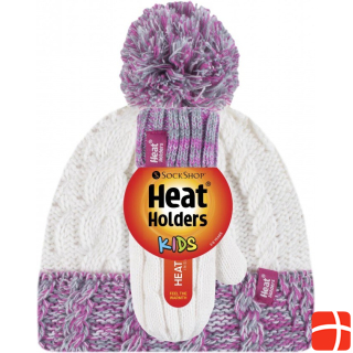 Heat Holders Girl's Hat with Pompom and Bustles