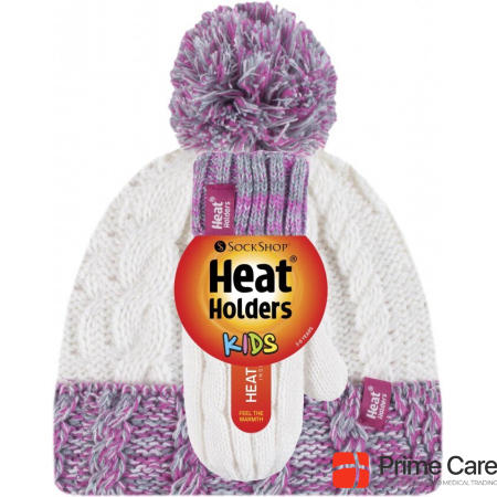 Heat Holders Girl's Hat with Pompom and Bustles
