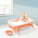 Homcom Foldable baby bath with washbasin and shampoo cup