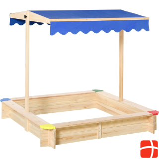 Outsunny Sandpit with adjustable roof
