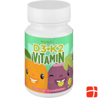 BjökoVit Vitamin D3 + K2 Kids vegan tabl