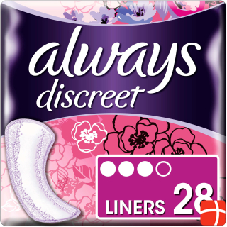 Always Discreet Liners, size 28 x, interfacing, Regular