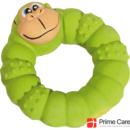 Swisspet Monkey ring with squeaker 10cm, size Puppy Toy