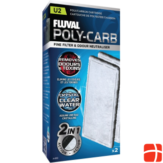 Fluval Poly activated carbon U2, size 110 l, internal filters, Fresh water, sea water