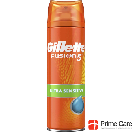 Gillette Fusion5 Ultra Sensitive, размер 200 мл, гель для бритья, крем для бритья