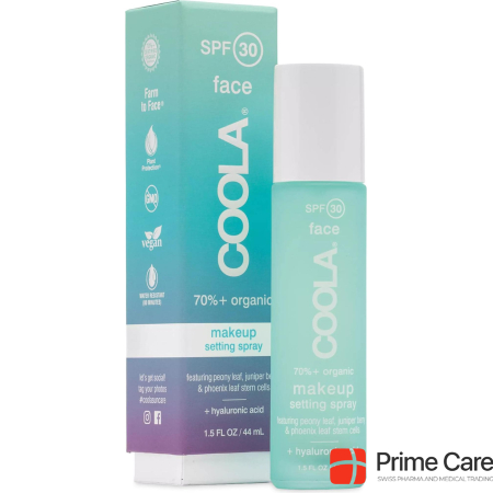 Coola Organic Suncare Makeup Setting Spray Organic Sunscreen SPF 30, size sun spray, SPF 30, 50 ml