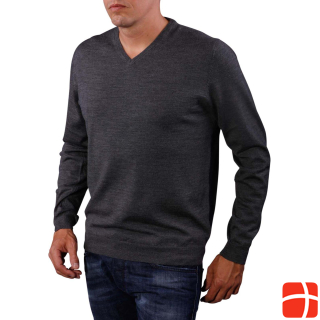 Умный свитер с V-образным вырезом Fynch Hatton серый