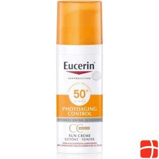 Eucerin Tinted sunscreen, size suntan cream, SPF 50+, 50 ml