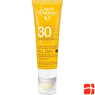 Louis Widmer All Day Sunscreen Combi scented, size suntan cream, SPF 30, 25 ml