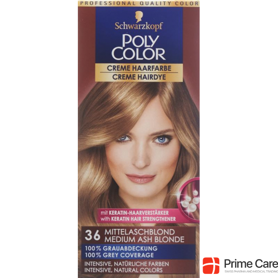 Polycolor Creme Haarfarbe 36 Mittelaschblond 90ml buy online