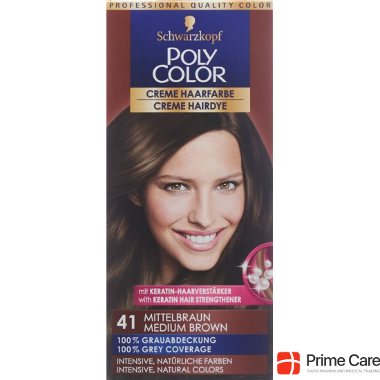 Polycolor Creme Haarfarbe 41 Mittelbraun 90ml buy online