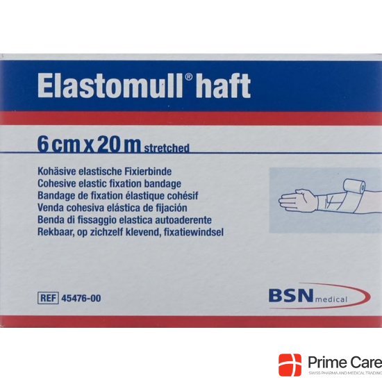 Elastomull Haft Gazebinde Weiss 20mx6cm Rolle buy online