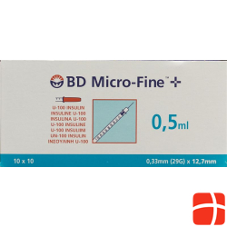 BD Microfine+ U100 Insulin Spritze 0.33mm x 12.7mm 0.5ml