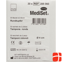 Mediset IVF Rundtupfer 4cm Steril 30 Beutel 2 Stück