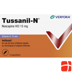 Tussanil N 15mg Kinder 10 Zäpfchen