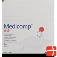 Medicomp Drain Vlieskompressen 10x10cm Steril 25 Beutel 2 Stück