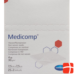 Medicomp Bl 4 Fach S30 7.5x7.5cm Steril 25x 2 Stück