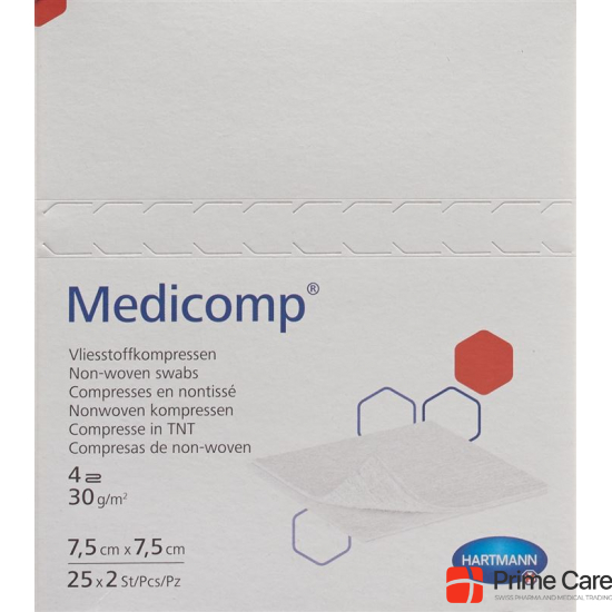 Medicomp Bl 4 Fach S30 7.5x7.5cm Steril 25x 2 Stück buy online