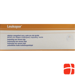 Leukopor Heftpflaster 9.2mx2.5cm Weiss 12 Stück