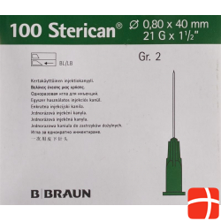 Sterican Nadel 21g 0.80x40mm Grün Luer 100 Stück