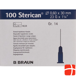 Sterican Nadel 23g 0.60x30mm Blau Luer 100 Stück