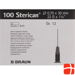 Sterican Nadel 22g 0.70x30mm Schwarz Luer 100 Stück