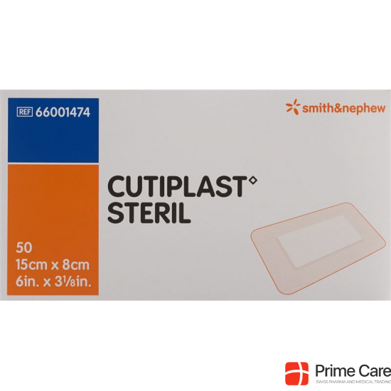 Cutiplast Steril Wundverband 15cmx8cm Weiss 50 Stück buy online