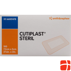 Cutiplast Steril Wundverband 7.2cmx5cm Weiss 100 Stück