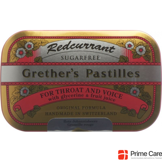 Grether’s Pastilles Redcurrant Zuckerfrei Dose 110g buy online