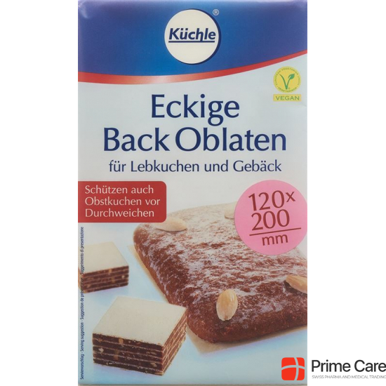 Küchle Eckige Back Oblaten Viereckig 122x202mm 10 Stück buy online
