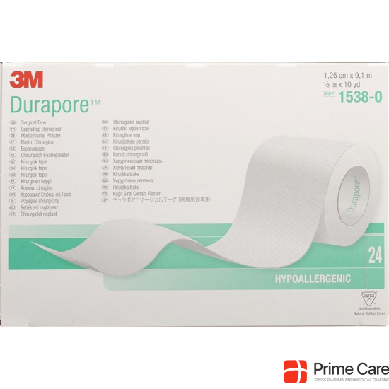 3M Durapore Seide Heftpflaster 12,5mmx9.14m 24 Stück buy online