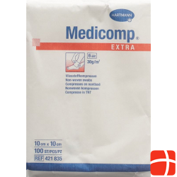 Medicomp Extra Vlieskompressen 10x10cm Nicht Steril 100 Stück