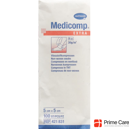 Medicomp Extra Vlieskompressen 5x5cm Nicht Steril 100 Stück buy online