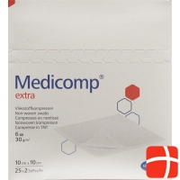 Medicomp Extra Vlieskompressen 10x10cm 25 Beutel 2 Stück