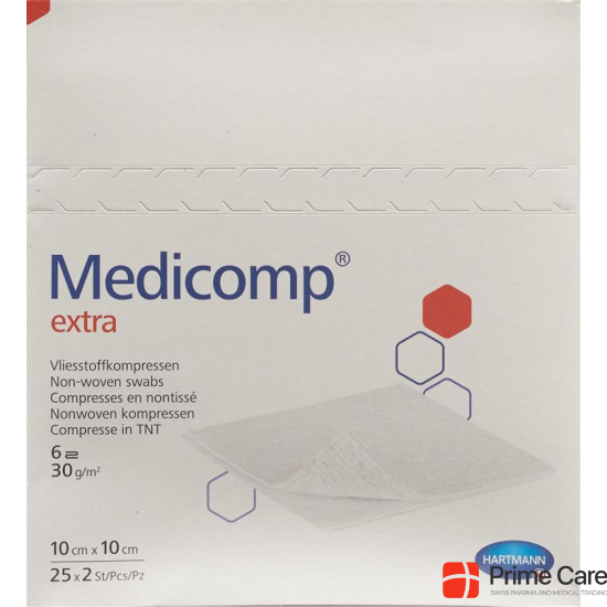 Medicomp Extra Vlieskompressen 10x10cm 25 Beutel 2 Stück buy online