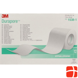 3M Durapore Seide Heftpflaster 25mmx9.14m 12 Stück