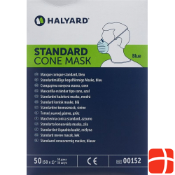 Halyard OP Masken Cone Classic Hellbl Disp 50 Stück