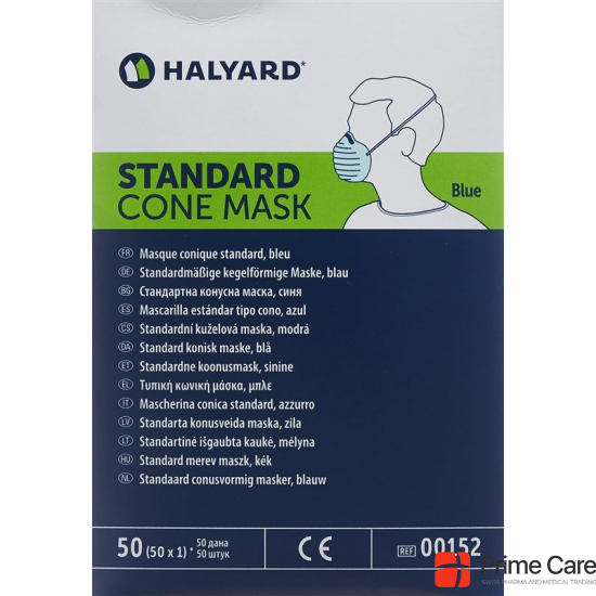 Halyard OP Masken Cone Classic Hellbl Disp 50 Stück buy online