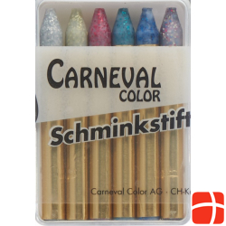 Carneval Color Fettschminkstifte Glimmernd 6 Stück