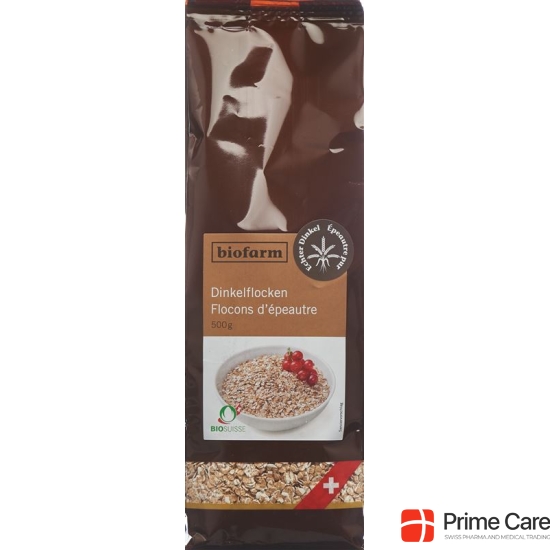 Biofarm Dinkelflocken Knospe Beutel 500g buy online