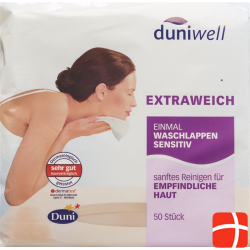 Duniwell Sanft Reinigende Einmal Waschlappen Sensitiv 50 Stück